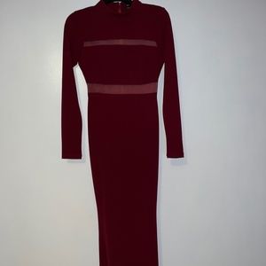 Windsor maroon formal evening gown, size small